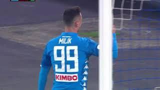 Milik Goal Gol Napoli-Sassuolo 1-0 highlights hd - Coppa Italia - 13/01/2019