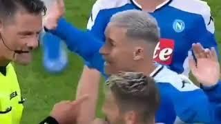 Napoli-Atalanta 2-2: l'arbitro Giacomelli spintona Callejon