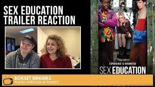 Sex Education (Netflix Series) Trailer - Nadia Sawalha & Family Reaction