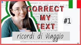 Correct My Text #1: ricordi di viaggio | Learn Italian with Lucrezia
