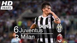 Juventus 6-3 Milan  - Clássico Italiano Gols & Melhores Momentos (Últimos 3 Jogos Pela Coppa Itália)