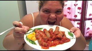 EATING SHOW MUKBANG ITA SALSICCIA AL SUGO!!!!