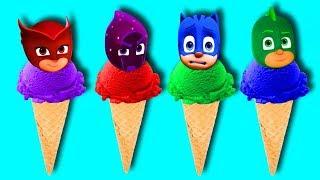 pj masks learn colors toys for toddlers ice cream wrong heads kids pjmasks mask with pjmask children